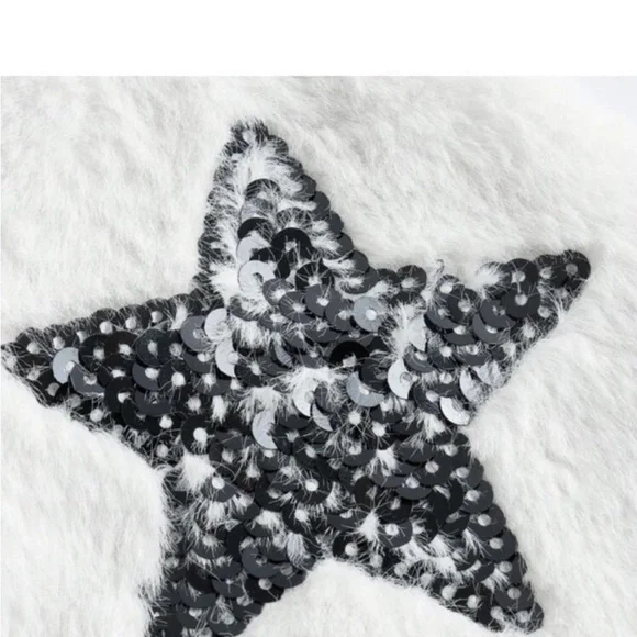 White Bikini Top with Black Star Accents - Picture 3 of 7